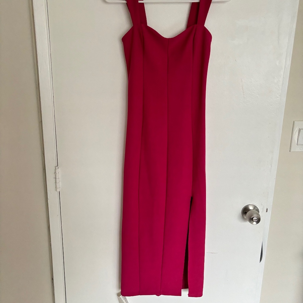 Magenta Midi Dress by Abercrombie & Fitch